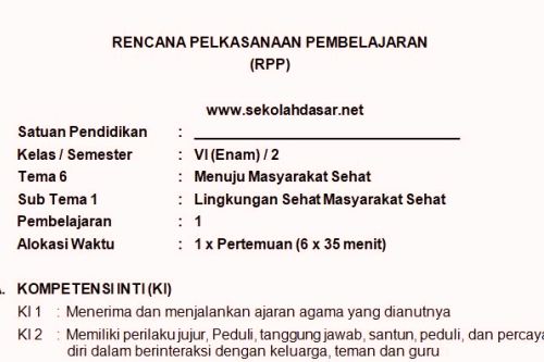 Detail Contoh Rpp Bahasa Indonesia Sd Nomer 36