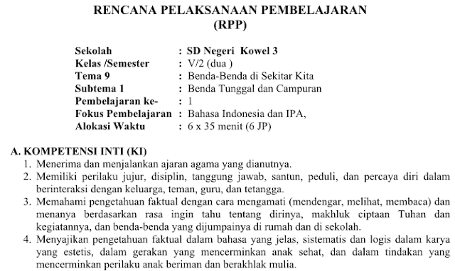 Detail Contoh Rpp Bahasa Indonesia Sd K13 Nomer 31