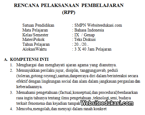 Detail Contoh Rpp Bahasa Indonesia Sd K13 Nomer 44