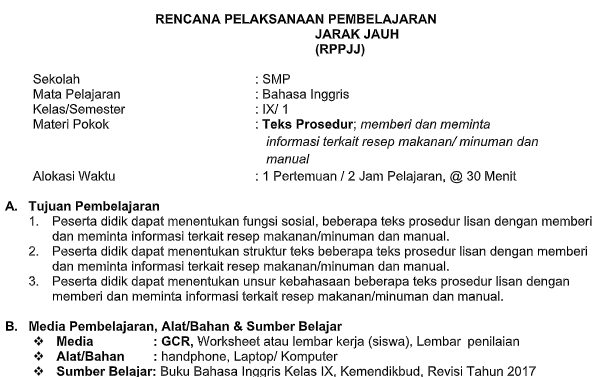 Detail Contoh Rpp Bahasa Inggris Nomer 22