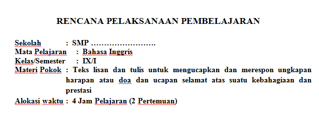 Detail Contoh Rpp Bahasa Inggris Nomer 40