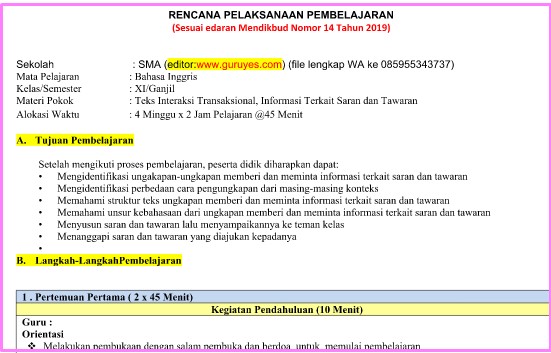 Detail Contoh Rpp Bahasa Inggris Sma Nomer 19