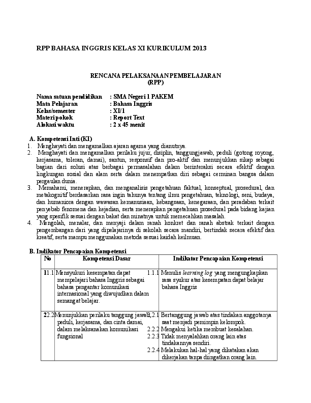 Detail Contoh Rpp Bahasa Inggris Sma Nomer 10