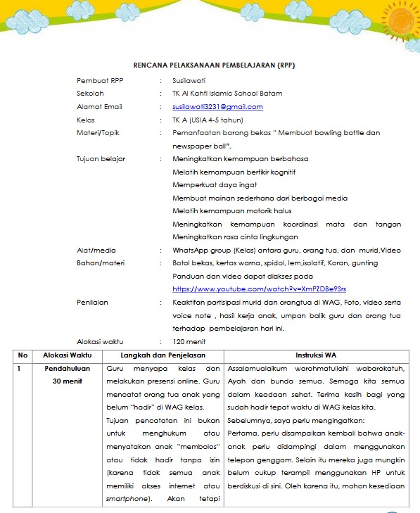 Detail Contoh Rpp Untuk Paud Nomer 3