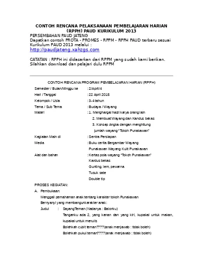 Detail Contoh Rpp Untuk Paud Nomer 33