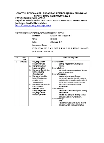 Detail Contoh Rpp Untuk Paud Nomer 51