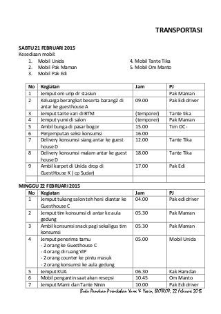 Detail Contoh Rundown Acara Pernikahan Nomer 7