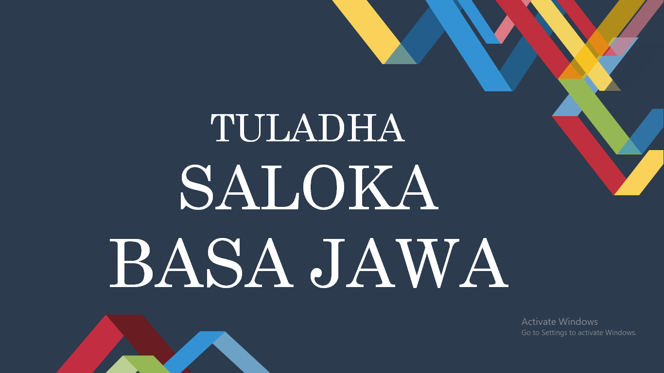 Detail Contoh Saloka Bahasa Jawa Nomer 3