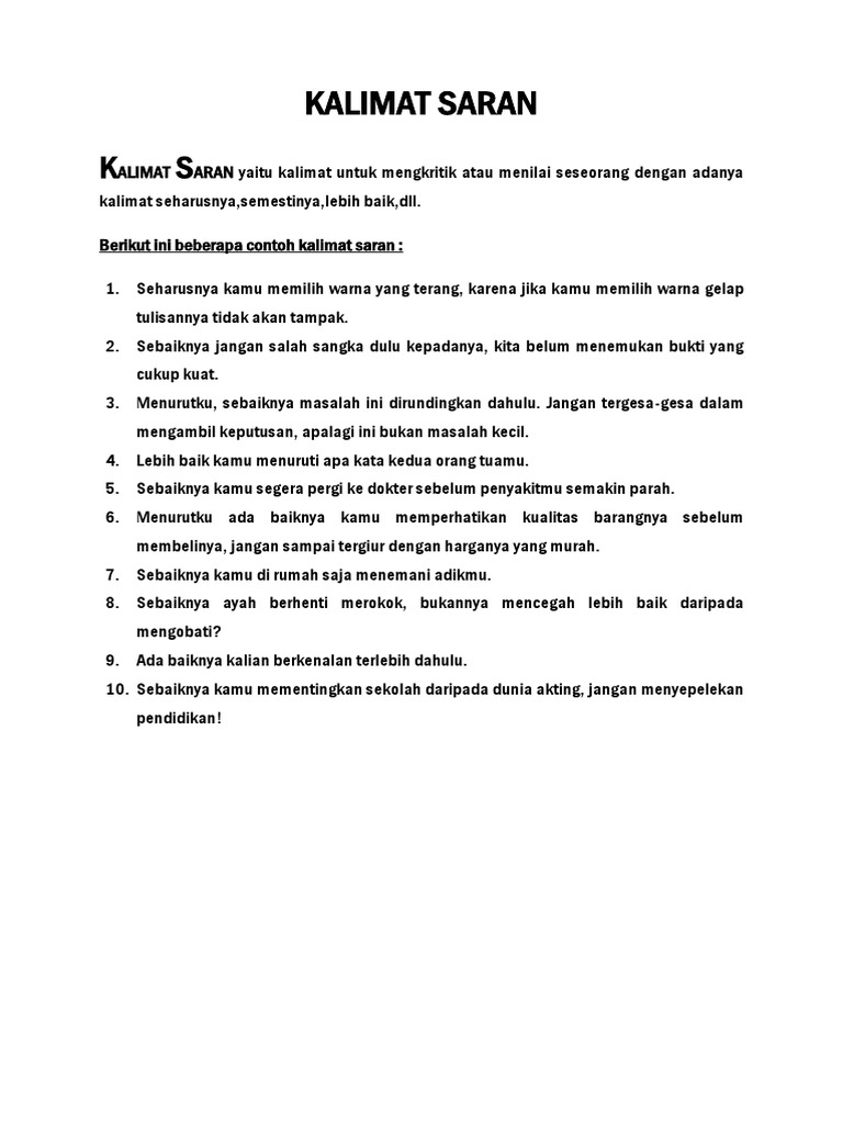 Detail Contoh Saran Untuk Sekolah Nomer 8