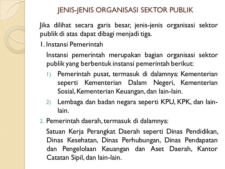 Detail Contoh Sektor Publik Nomer 3