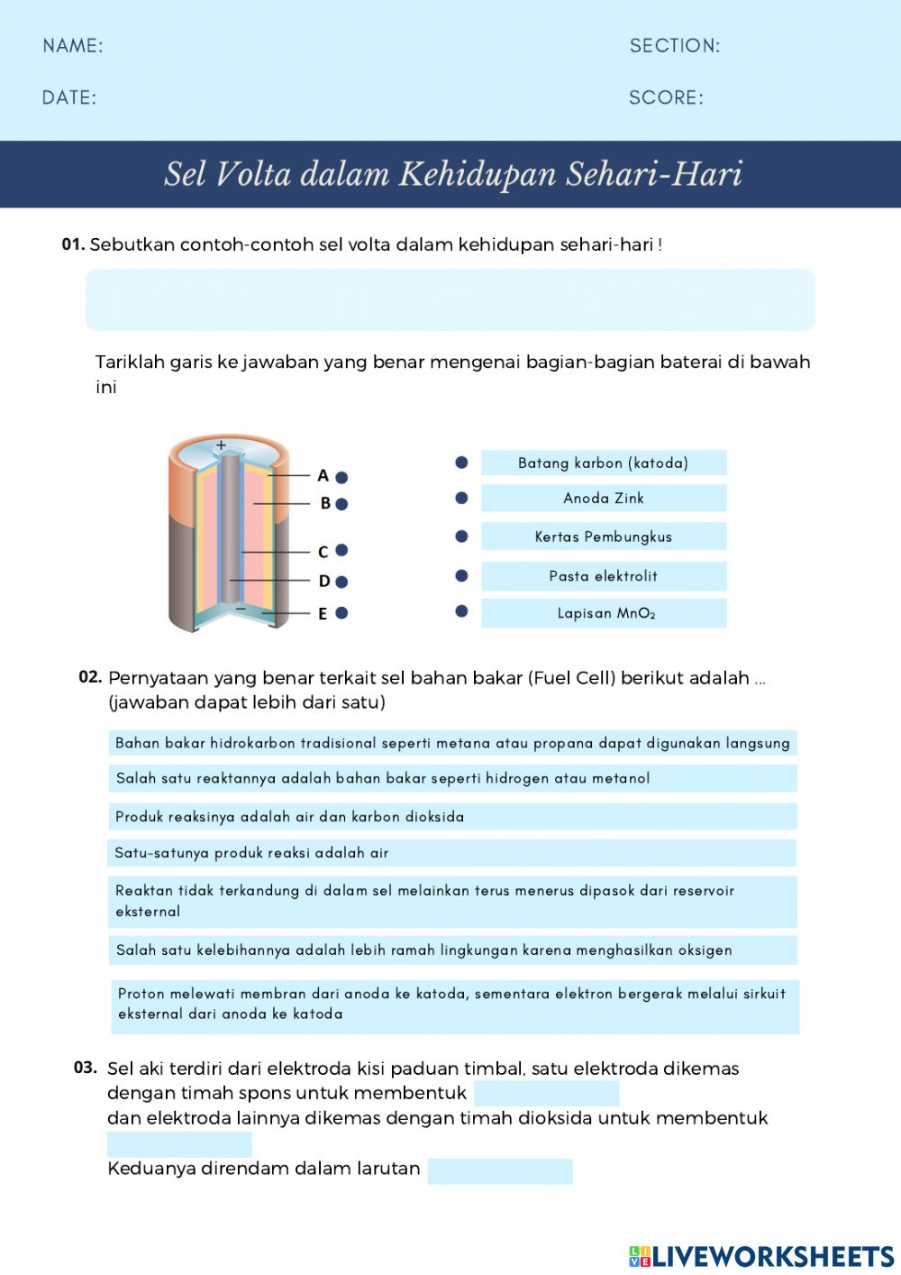 Detail Contoh Sel Volta Dalam Kehidupan Sehari Hari Nomer 28