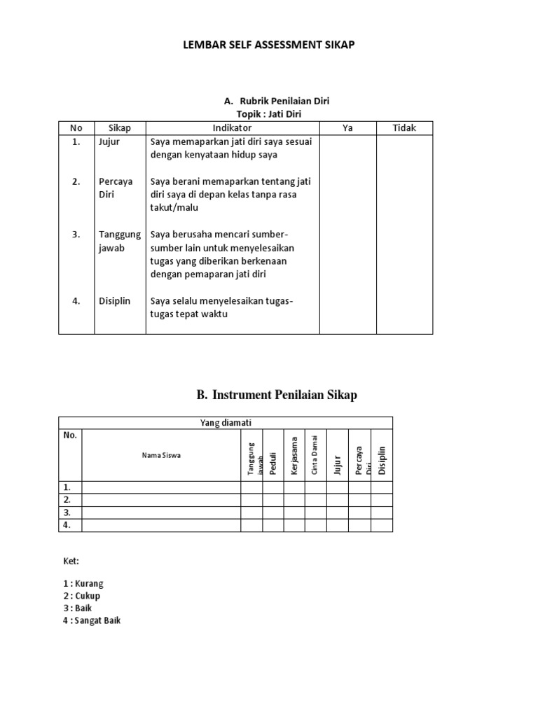 Detail Contoh Self Assessment Nomer 11