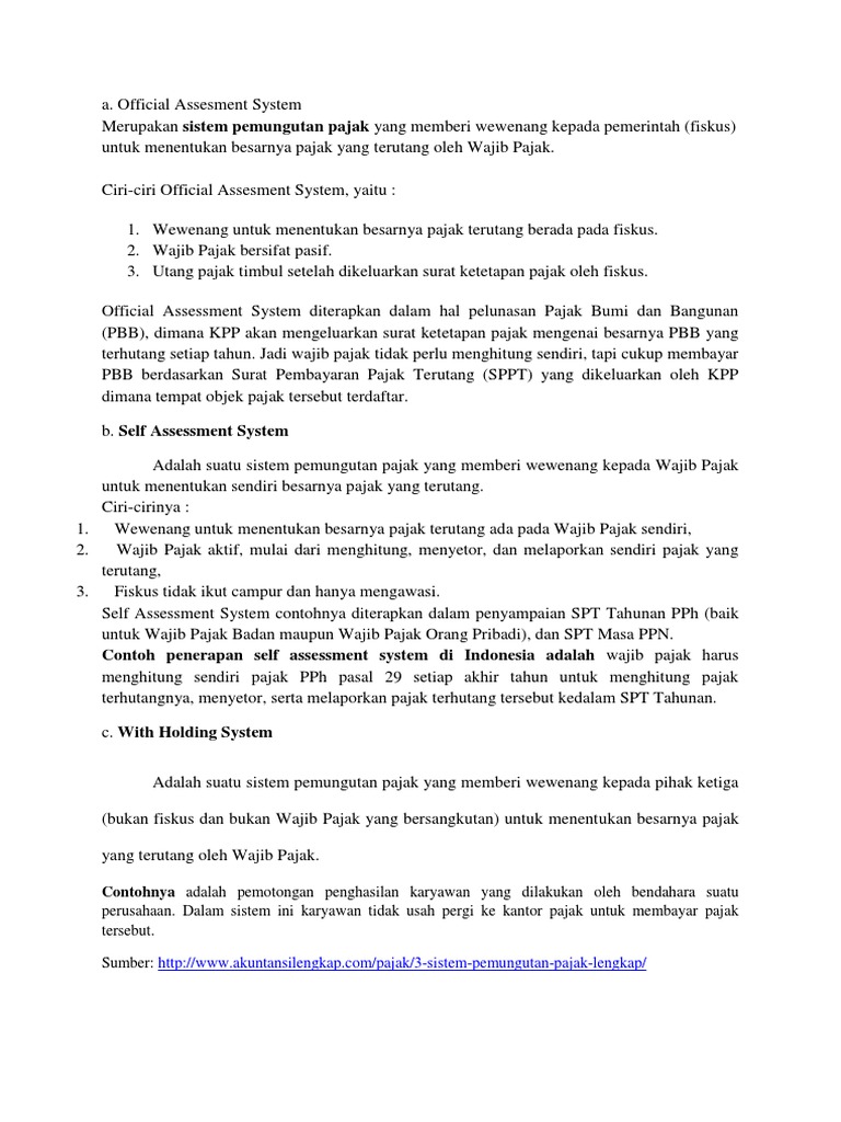 Detail Contoh Self Assessment System Nomer 13