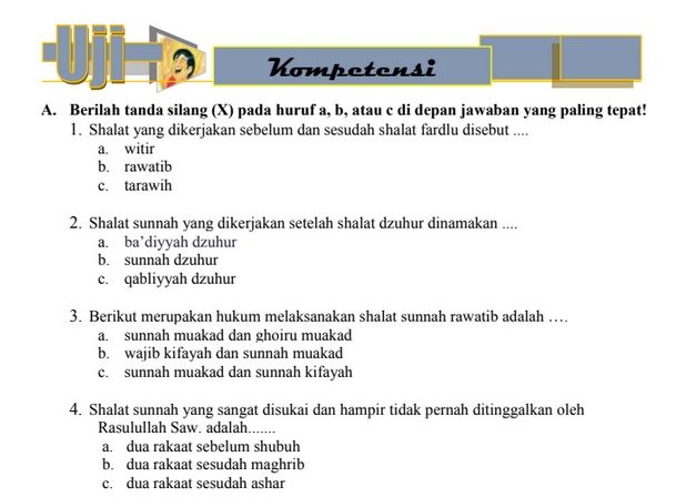 Detail Contoh Shalat Sunnah Ghairu Muakkad Nomer 45