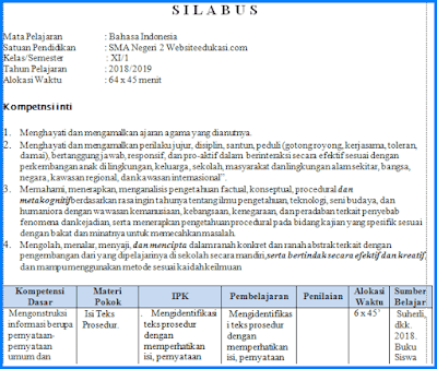 Detail Contoh Silabus Bahasa Indonesia Nomer 48