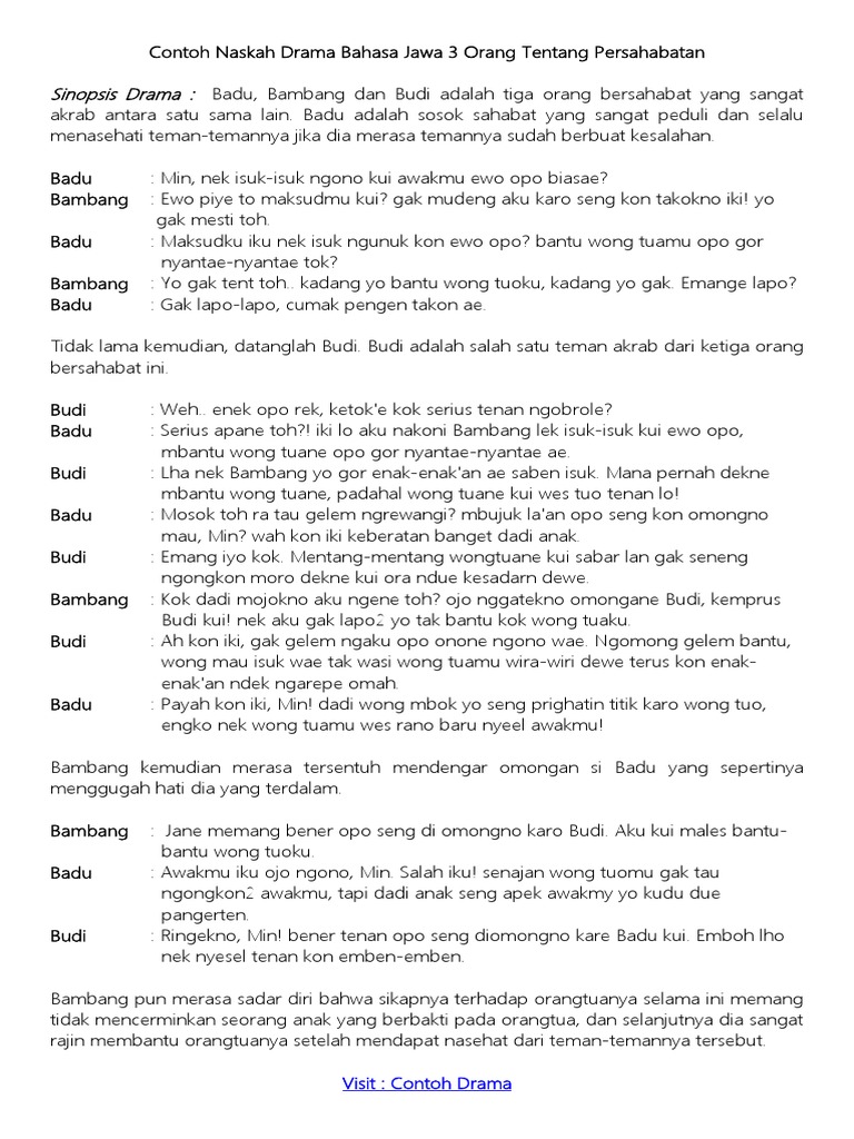 Detail Contoh Sinopsis Bahasa Jawa Nomer 12