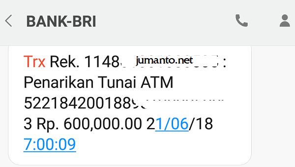 Detail Contoh Sms Banking Bri Uang Masuk Nomer 10