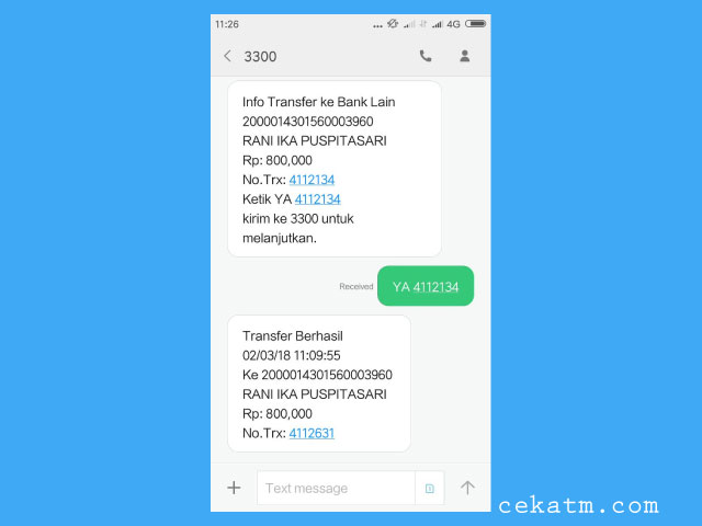 Detail Contoh Sms Banking Bri Uang Masuk Nomer 33