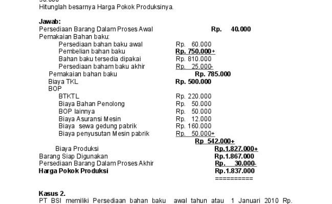 Detail Contoh Soal Akuntansi Biaya Dan Jawabannya Nomer 23