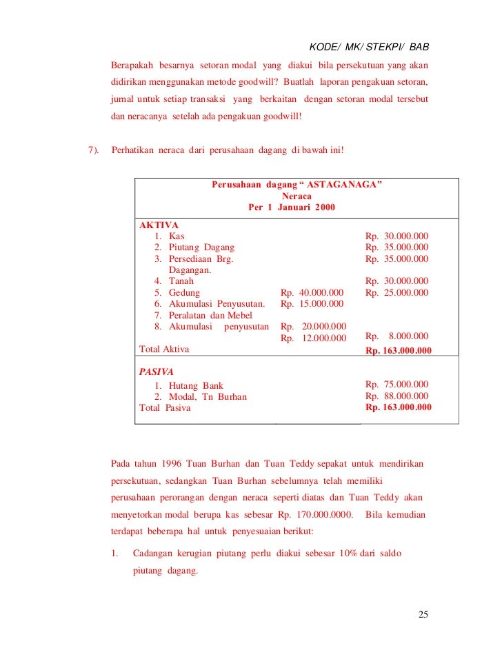 Detail Contoh Soal Akuntansi Keuangan Lanjutan 2 Dan Jawabannya Nomer 32