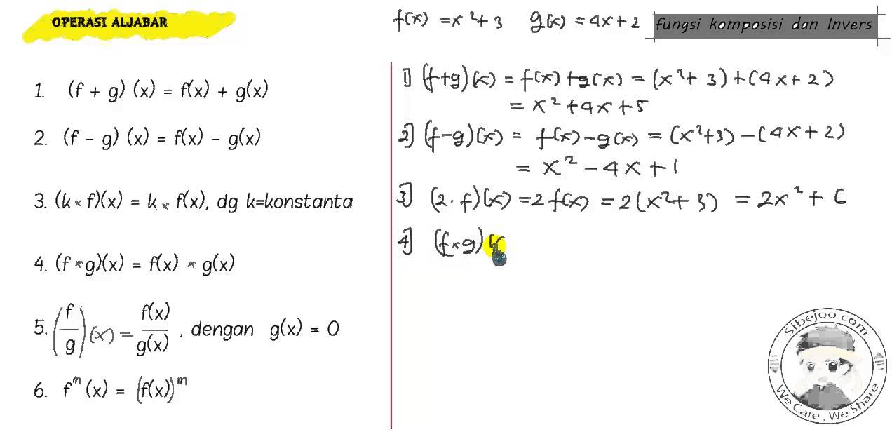 Detail Contoh Soal Aljabar Fungsi Nomer 13