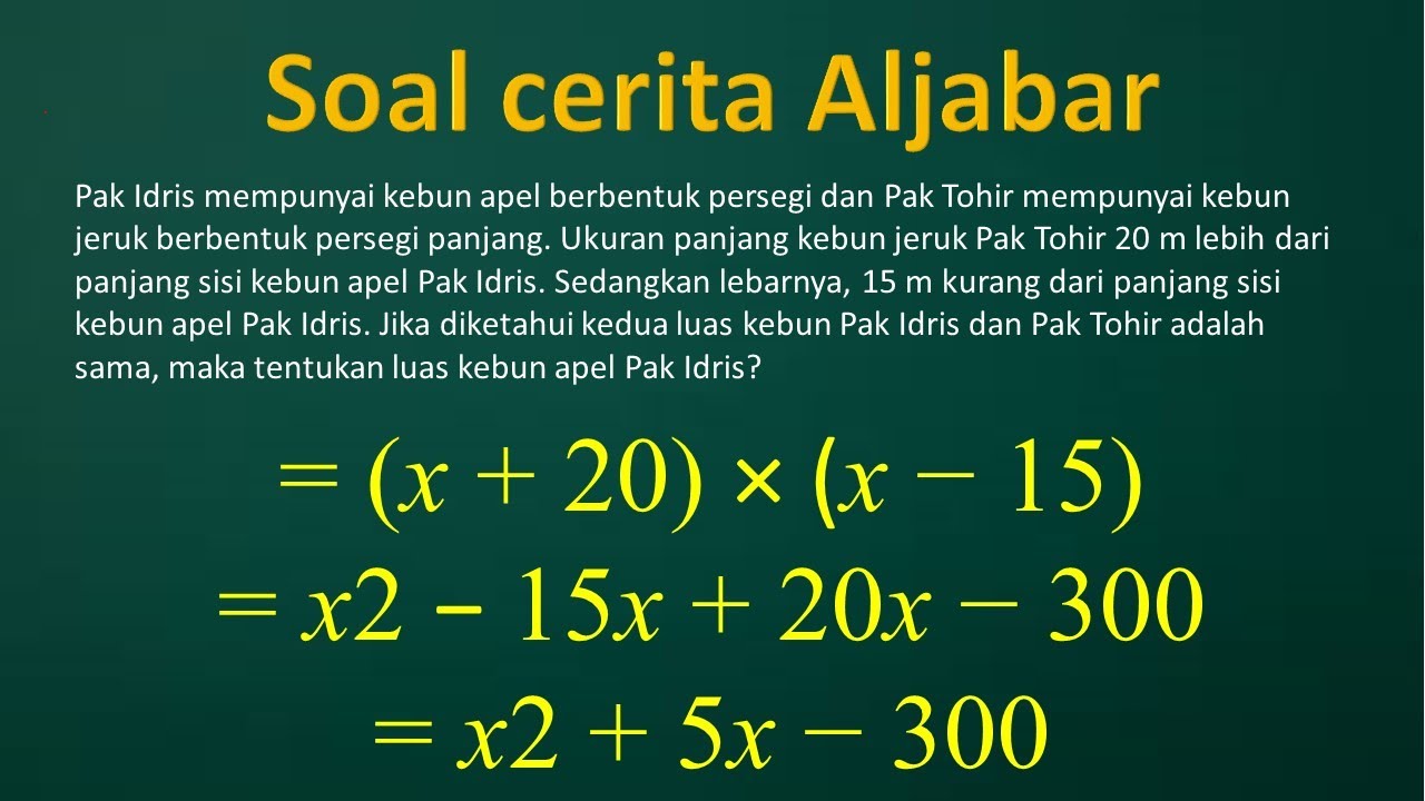 Detail Contoh Soal Aljabar Kelas 7 Dan Pembahasannya Nomer 41