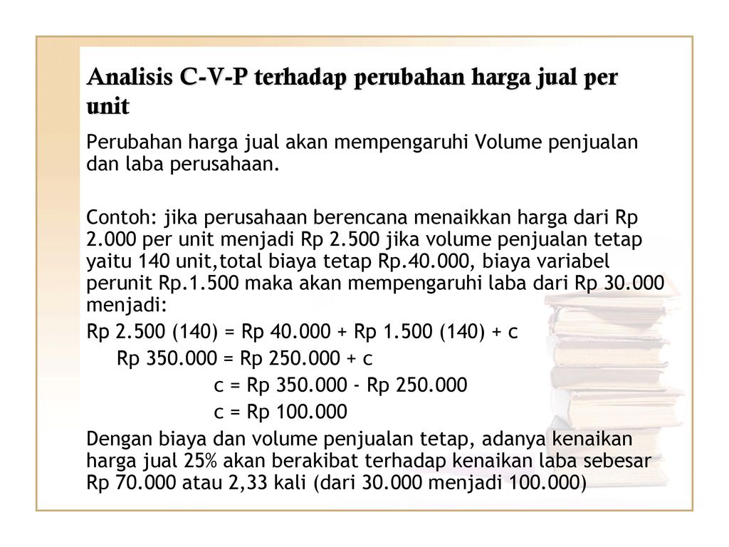 Detail Contoh Soal Analisis Biaya Volume Laba Nomer 30