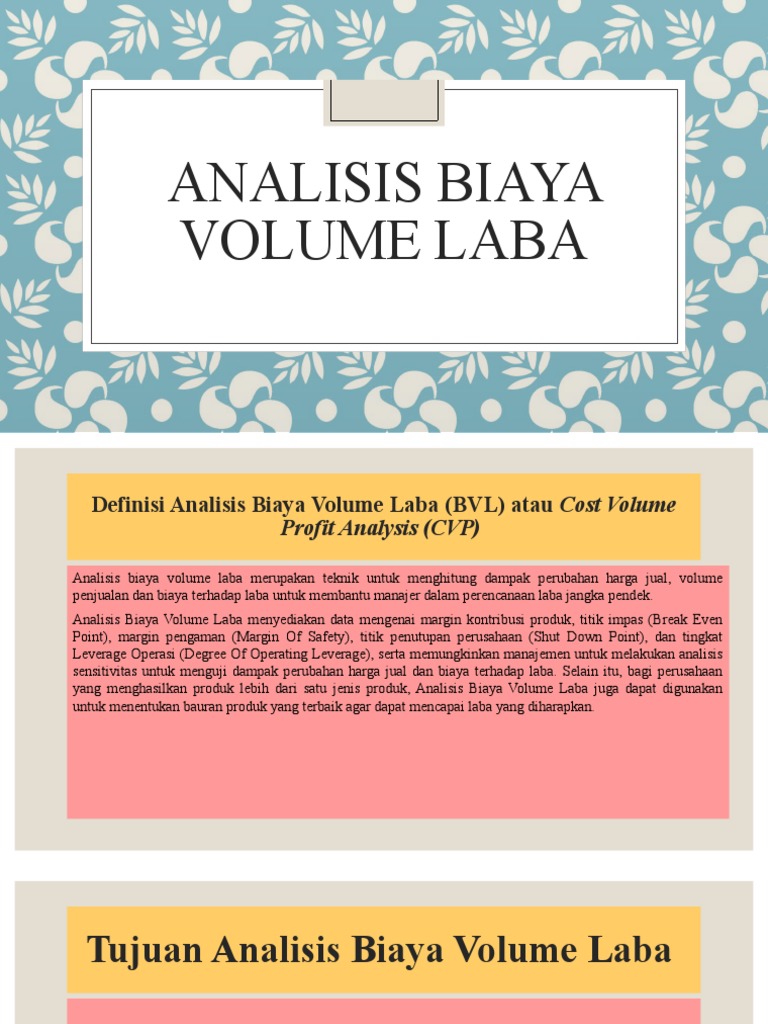 Detail Contoh Soal Analisis Biaya Volume Laba Nomer 45