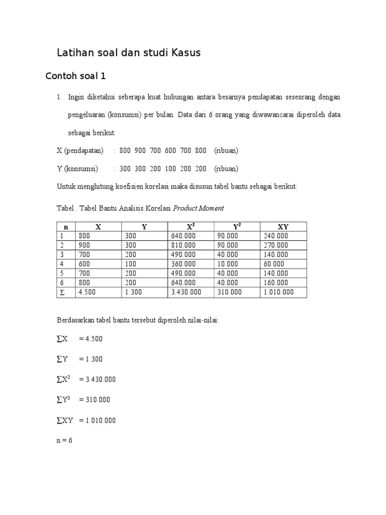 Contoh Soal Analisis Korelasi - KibrisPDR