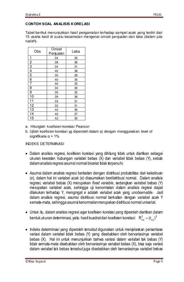 Detail Contoh Soal Analisis Korelasi Nomer 23