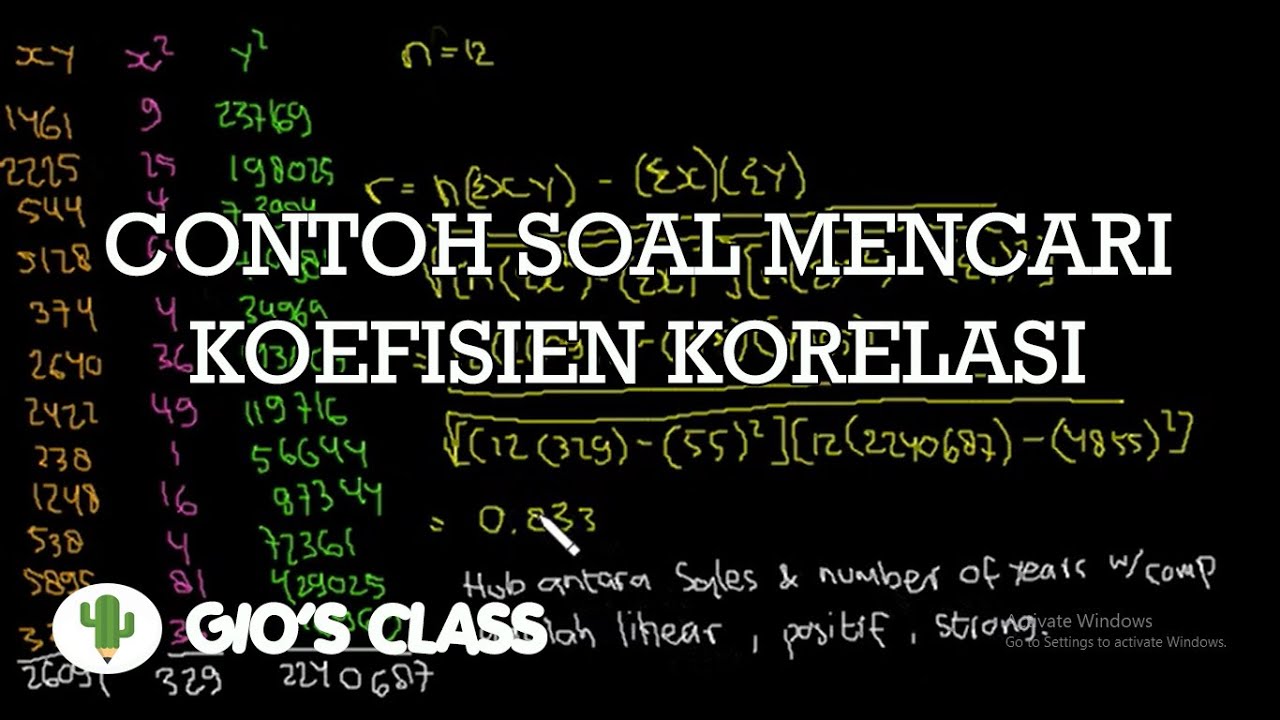 Detail Contoh Soal Analisis Korelasi Nomer 38