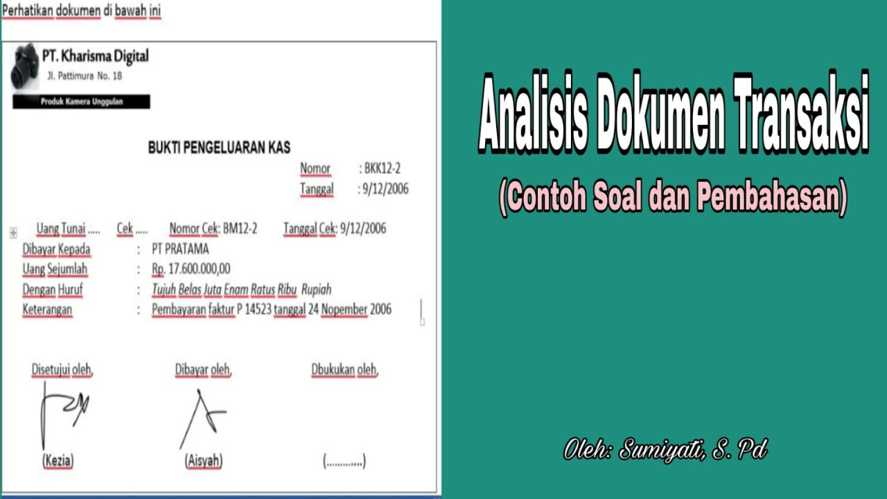 Detail Contoh Soal Analisis Transaksi Nomer 55