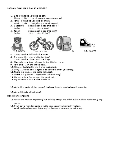 Detail Contoh Soal Article A An The Nomer 17