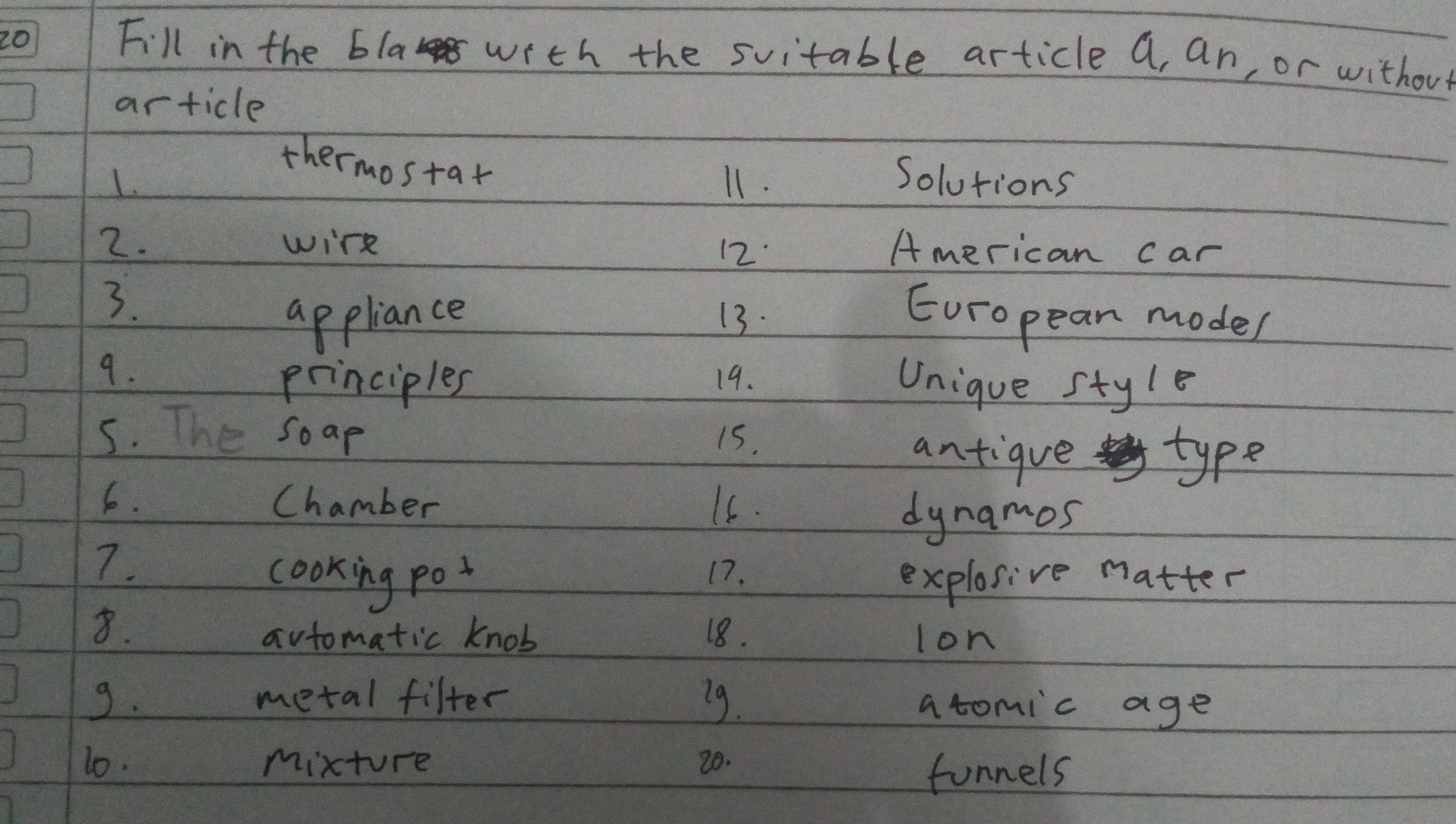 Detail Contoh Soal Article A An The Nomer 32