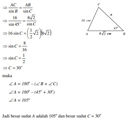 Detail Contoh Soal Aturan Sinus Beserta Jawabannya Nomer 9