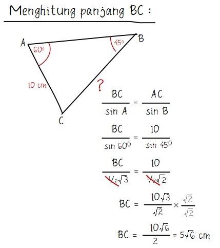 Detail Contoh Soal Aturan Sinus Beserta Jawabannya Nomer 2