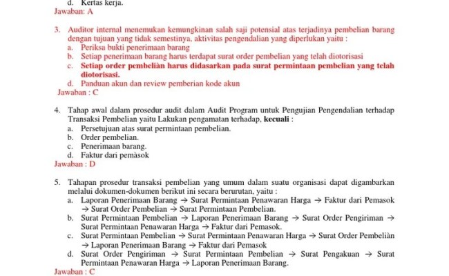 Detail Contoh Soal Auditing Dan Jawabannya Nomer 30