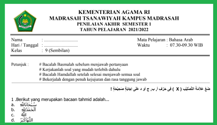 Detail Contoh Soal Bahasa Indonesia Kelas 9 Semester 1 Beserta Jawabannya Nomer 32