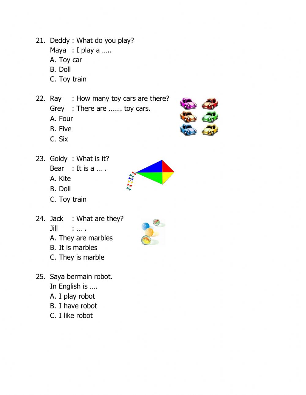 Detail Contoh Soal Bahasa Inggris Kelas 1 Nomer 50