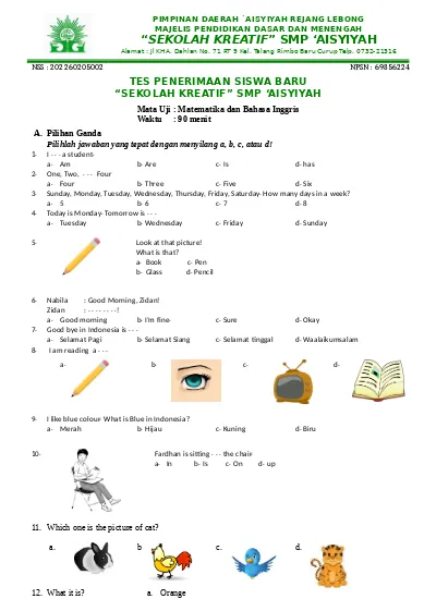 <p><strong>Contoh Soal Bahasa Inggris SD Kelas 1 Bergambar</strong></p>
<p>” title=”</p>
<p><strong>Contoh Soal Bahasa Inggris SD Kelas 1 Bergambar</strong></p>
<p>“></p>
<p>Sebelum memberikan contoh soal, penting untuk memahami tujuan pembelajaran bahasa Inggris untuk SD kelas 1. Secara umum, tujuan pembelajarannya adalah:</p>
<ul>
<li>Mengenalkan kosakata dasar tentang benda-benda di sekitar anak.</li>
<li>Mengenalkan angka dan warna dalam bahasa Inggris.</li>
<li>Mengenalkan sapaan dan ungkapan sederhana.</li>
<li>Membangun minat dan motivasi anak untuk belajar bahasa Inggris.</li>
</ul>
<p><strong>Outline Artikel</strong></p>
<ol>
<li>
<p><strong>Pengenalan Kosakata Dasar dengan Gambar</strong></p>
<ul>
<li>Benda-benda di kelas</li>
<li>Anggota tubuh</li>
<li>Hewan peliharaan</li>
<li>Buah-buahan dan sayuran</li>
</ul>
</li>
<li>
<p><strong>Latihan Soal Pilihan Ganda Bergambar</strong></p>
<ul>
<li>Soal tentang benda-benda di kelas</li>
<li>Soal tentang anggota tubuh</li>
<li>Soal tentang hewan peliharaan</li>
<li>Soal tentang buah-buahan dan sayuran</li>
</ul>
</li>
<li>
<p><strong>Latihan Soal Menjodohkan Gambar dengan Kata</strong></p>
<ul>
<li>Contoh soal menjodohkan gambar benda dengan nama benda</li>
<li>Contoh soal menjodohkan gambar hewan dengan nama hewan</li>
</ul>
</li>
<li>
<p><strong>Latihan Soal Mewarnai Sesuai Instruksi</strong></p>
<ul>
<li>Instruksi warna dasar</li>
<li>Contoh soal mewarnai gambar</li>
</ul>
</li>
<li>
<p><strong>Latihan Soal Melengkapi Kalimat Sederhana</strong></p>
<ul>
<li>Kalimat tentang benda</li>
<li>Kalimat tentang warna</li>
</ul>
</li>
<li>
<p><strong>Tips Mengajar Bahasa Inggris dengan Gambar untuk Anak SD Kelas 1</strong></p>
<ul>
<li>Gunakan gambar yang menarik dan berwarna</li>
<li>Gunakan permainan dan aktivitas interaktif</li>
<li>Berikan pujian dan dukungan</li>
</ul>
</li>
</ol>
<div style=