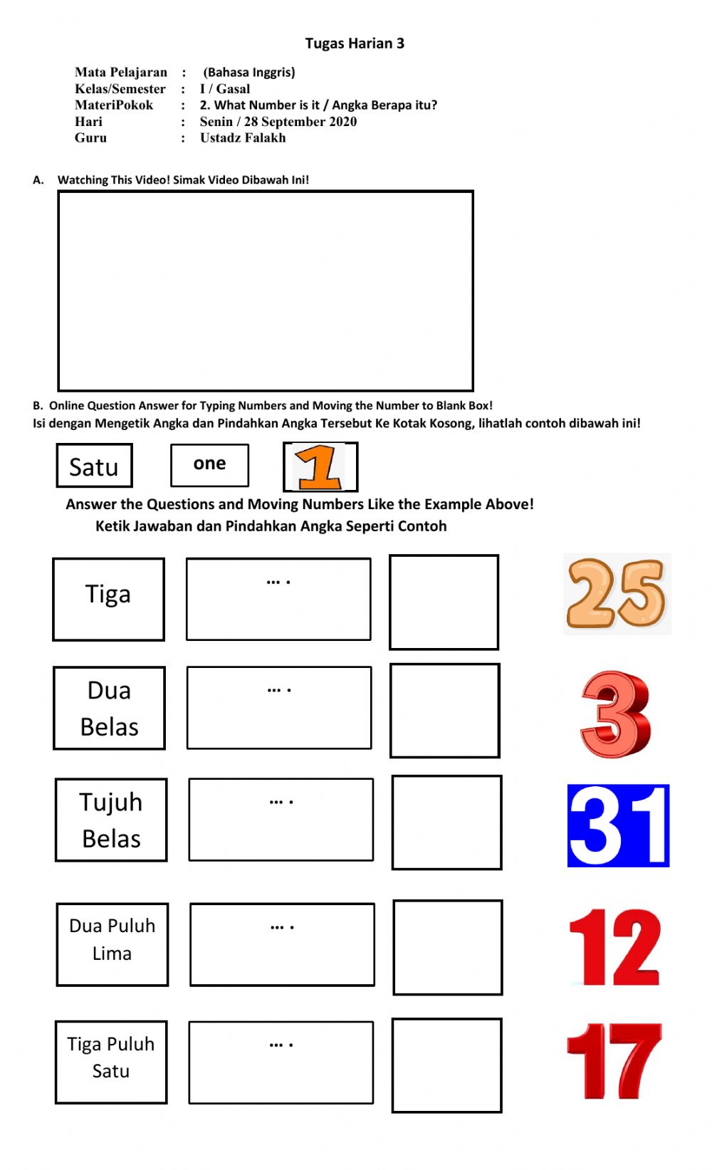 Detail Contoh Soal Bahasa Inggris Kelas 2 Sd Nomer 4