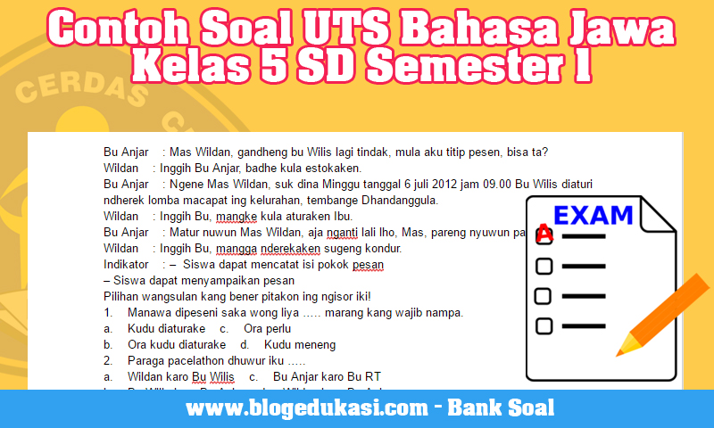 Detail Contoh Soal Bahasa Jawa Nomer 32