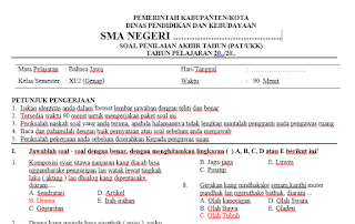 Detail Contoh Soal Bahasa Sunda Nomer 47