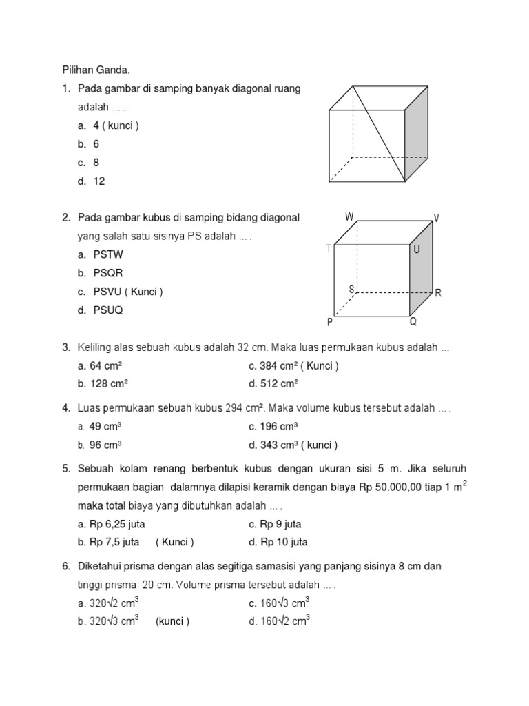 Detail Contoh Soal Bangun Ruang Beserta Gambarnya Nomer 27