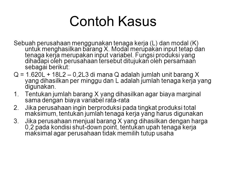 Detail Contoh Soal Biaya Produksi Jangka Pendek Nomer 16