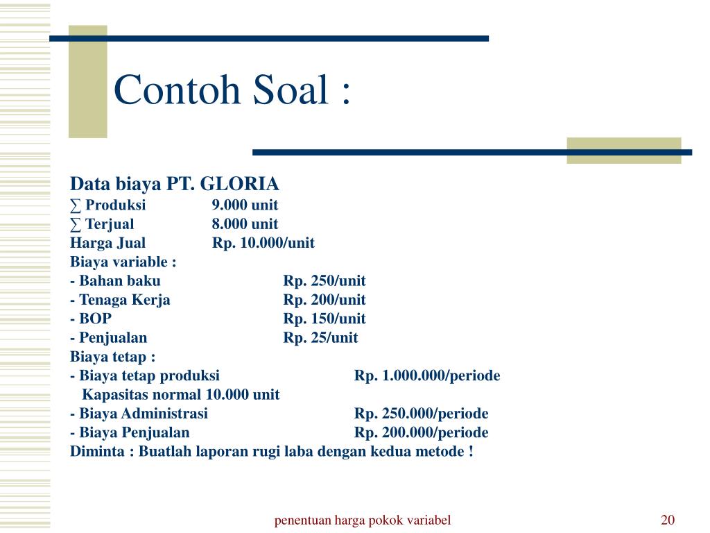 Detail Contoh Soal Biaya Tetap Nomer 39