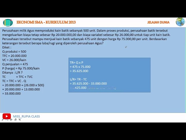 Detail Contoh Soal Biaya Total Nomer 47