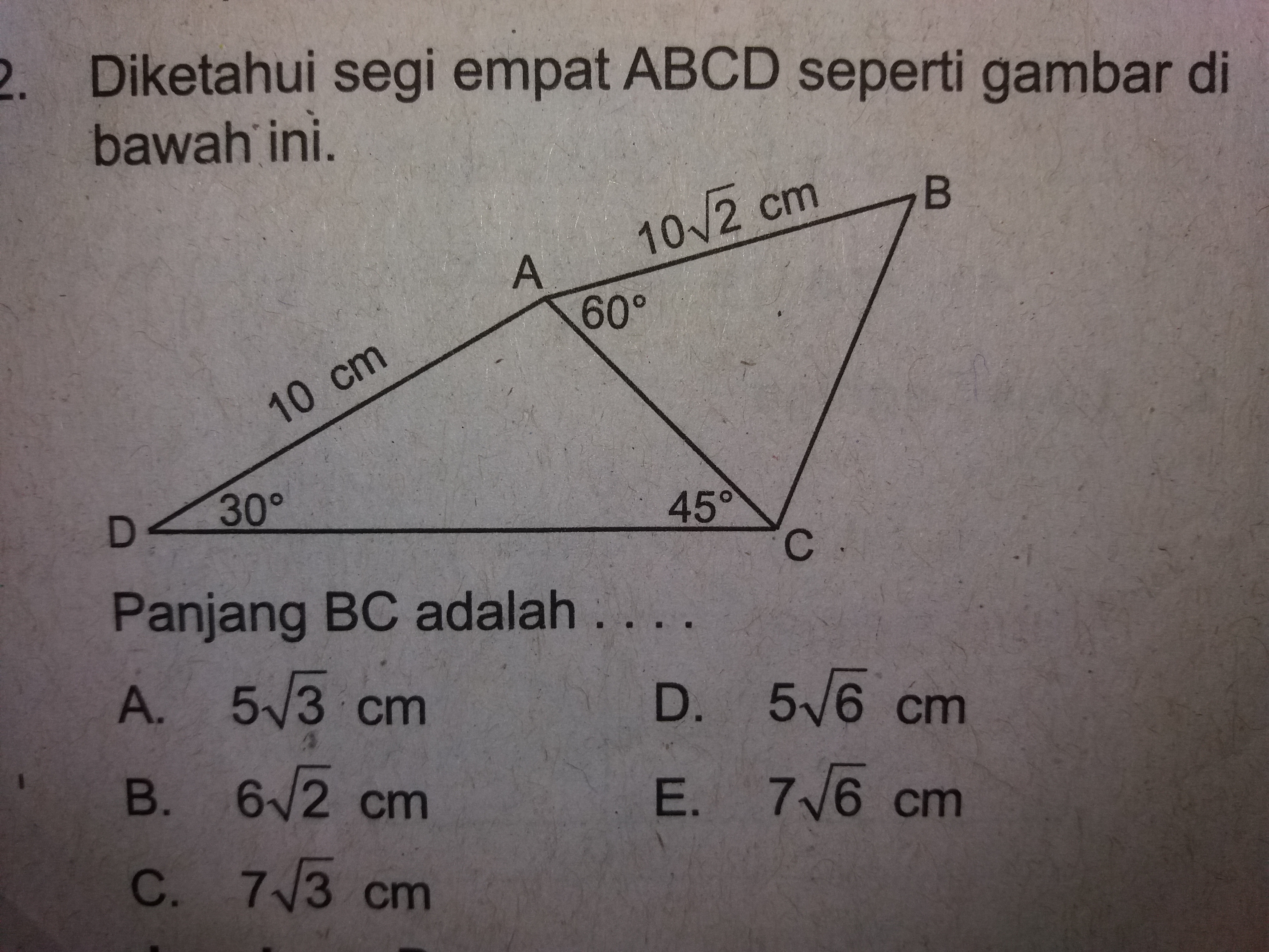 Detail Contoh Soal Cosinus Beserta Jawabannya Nomer 3