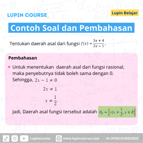 Detail Contoh Soal Daerah Asal Fungsi Nomer 27