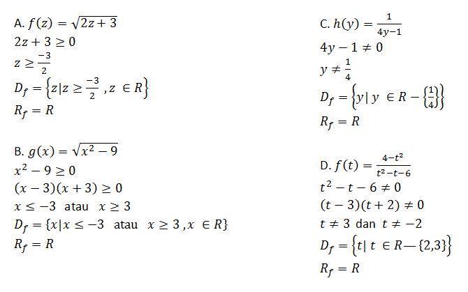 Detail Contoh Soal Daerah Asal Fungsi Nomer 5